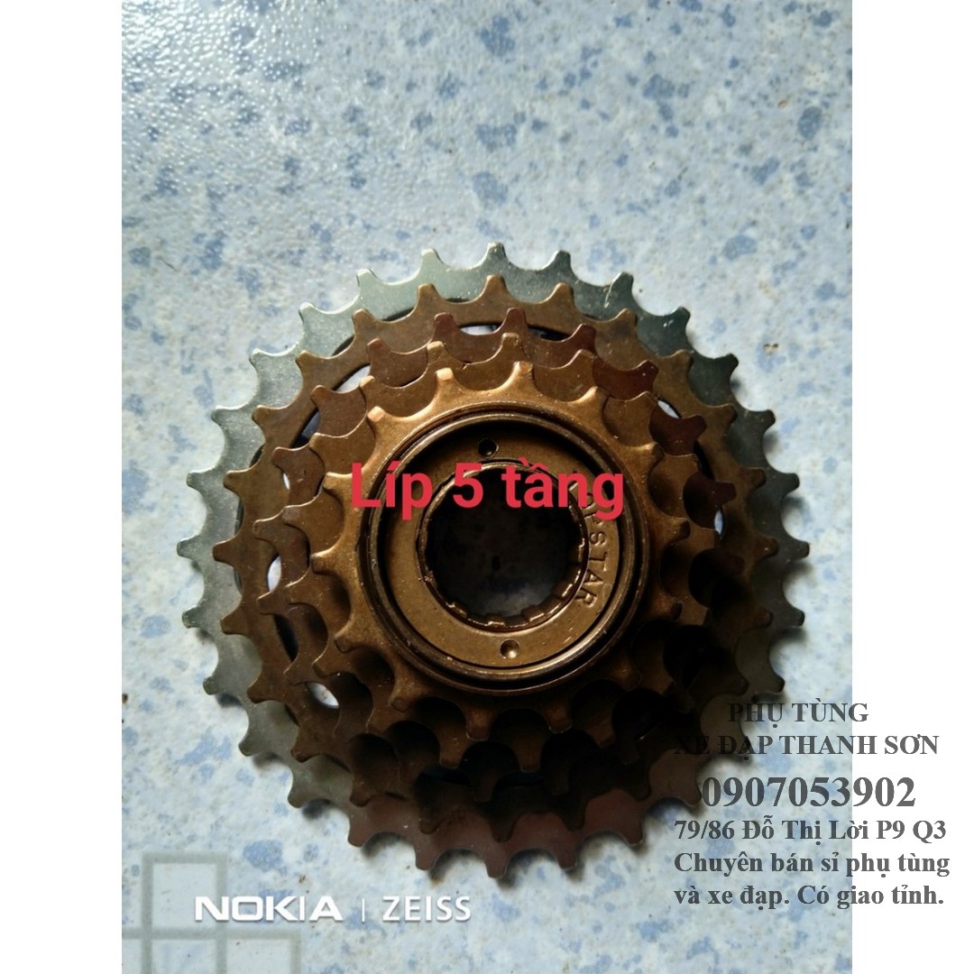 Líp Đề 5 Tầng Xe Đạp (Vặn Răng)