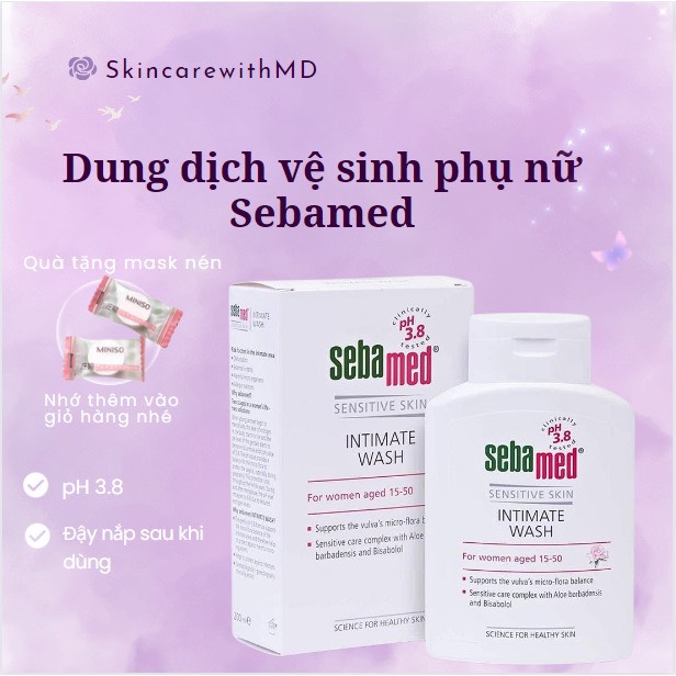 Dung dịch vệ sinh phụ nữ Sebamed chuẩn pH 3.8 200ml