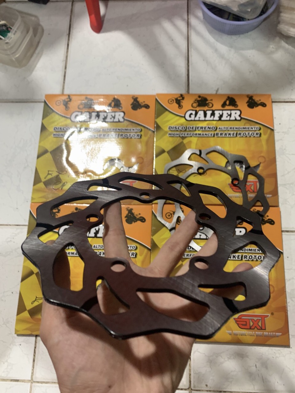 Combo dĩa thắng trước sau ex150 Galfer