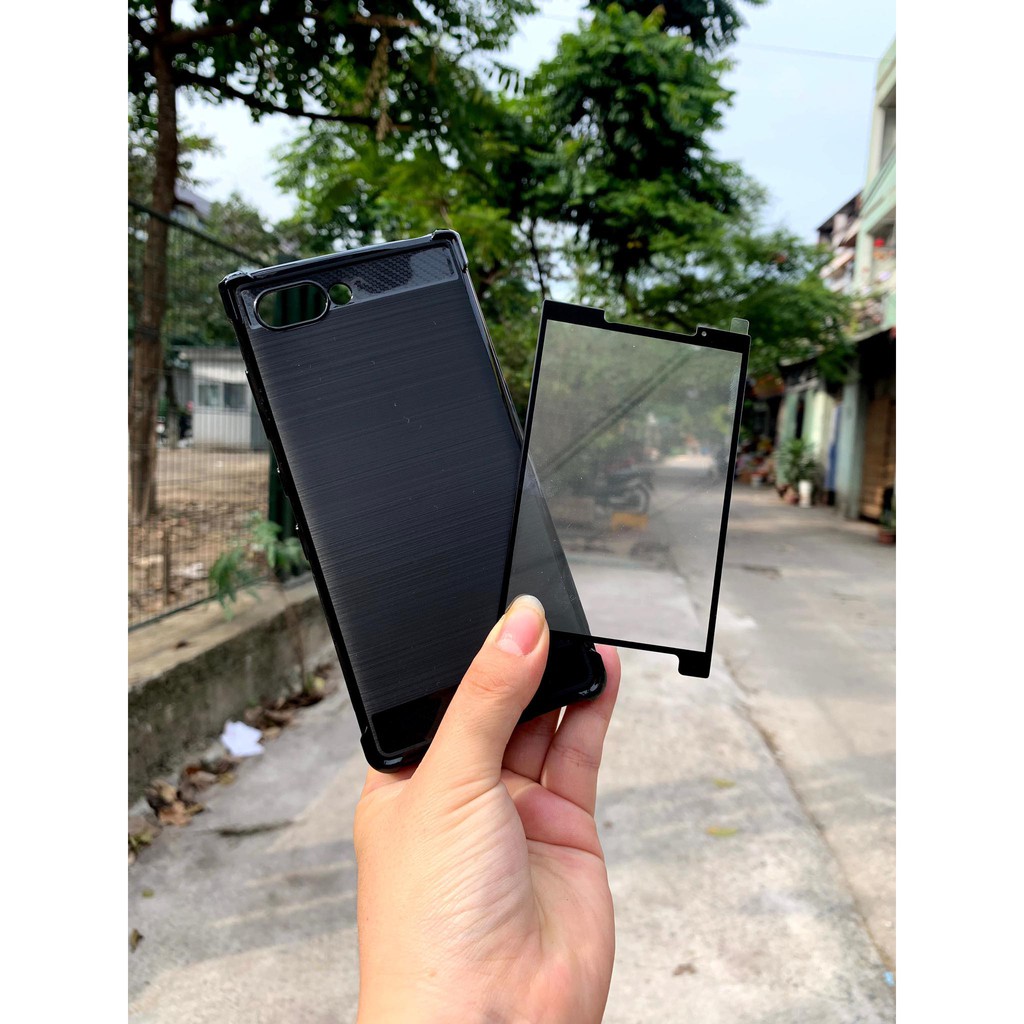 Combo dán màn hình BB key2 và ốp silicon