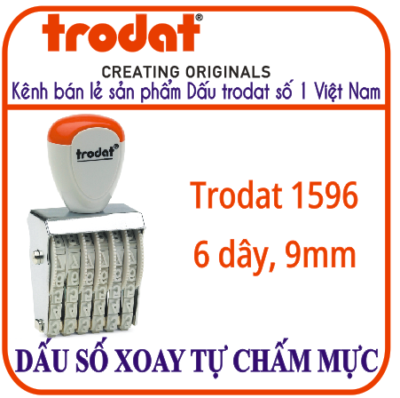 Dấu số tự xoay chấm mực, số cao 9mm