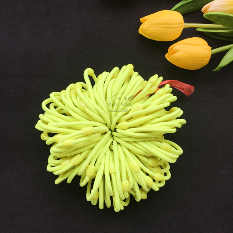 [HCM]Bộ 10 dây cột tóc đính hạt dễ thương (nhiều màu)