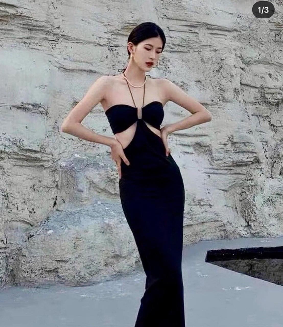 [HCM]đầm xương cá hai dây  boddy siêu hót 7654