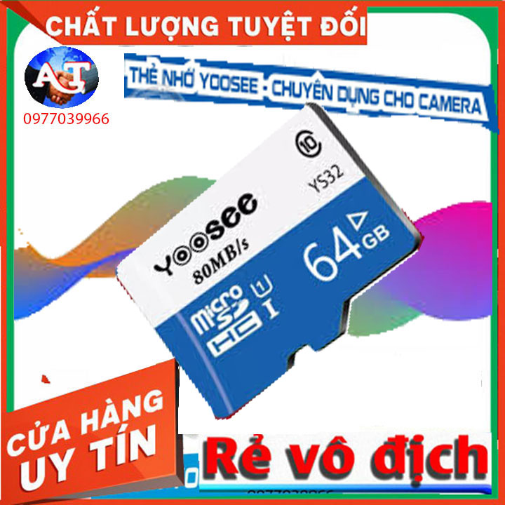 Thẻ nhớ Yoosee 64GB tốc độ cao, bảo hàng 12 tháng