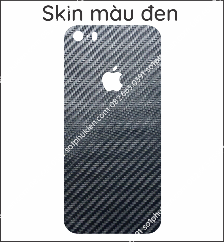 Miếng dán mặt lưng skin carbon iPhone 5 / 5s / 5c