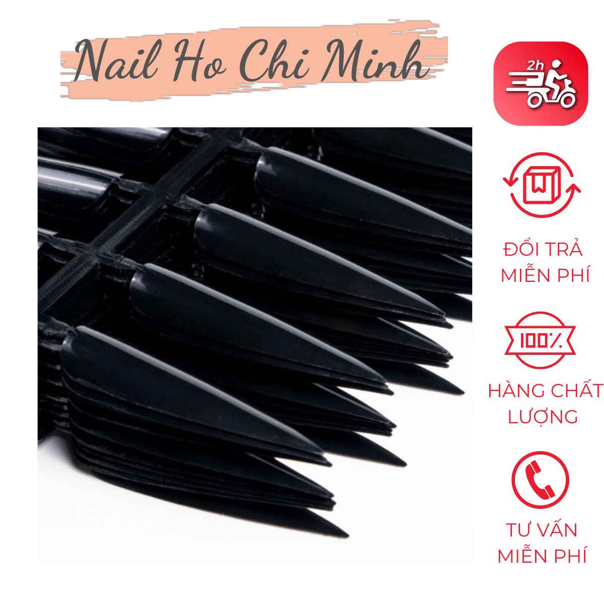 [HCM]Set mẫu móng from nhọn (10 vĩ-240 móng)