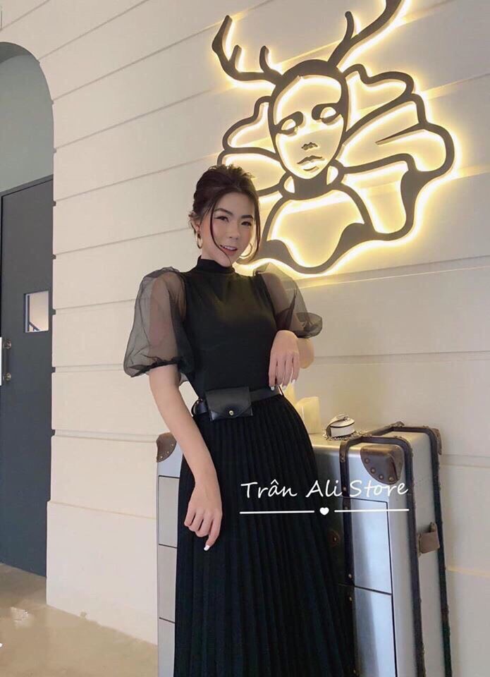 Áo thun gân tay phồng-MTB