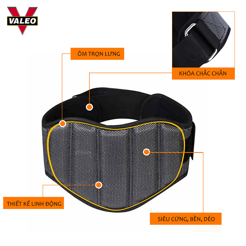 Đai Lưng Mềm Lục Giác Valeo Bản To