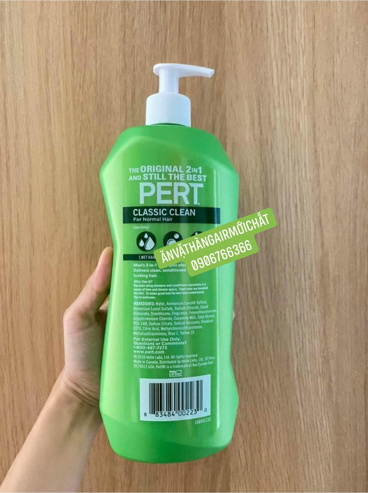 [CHUẨN MỸ]Dầu Gội - Xả PERT 2 in 1 Chai 1 Lít