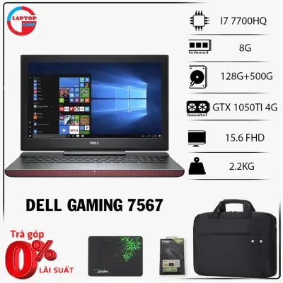 [Trả góp 0%]Dell 7567 laptop khủng game Core i7 7700HQ, i5-7300HQ ram 16g ssd 256G+1tb VGA GTX 1050TI 4GB màn 15.6 fhd ips