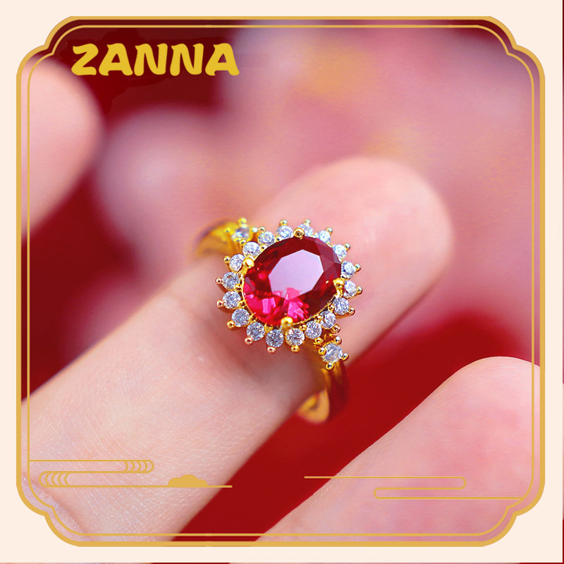 nhẫn vàng 18k thật  Chiếc nhẫn Kim cương micro ruby