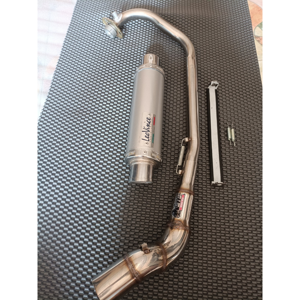 Pô leovince bạc gắn xe exciter 135, exciter 150, winner, raider fi
