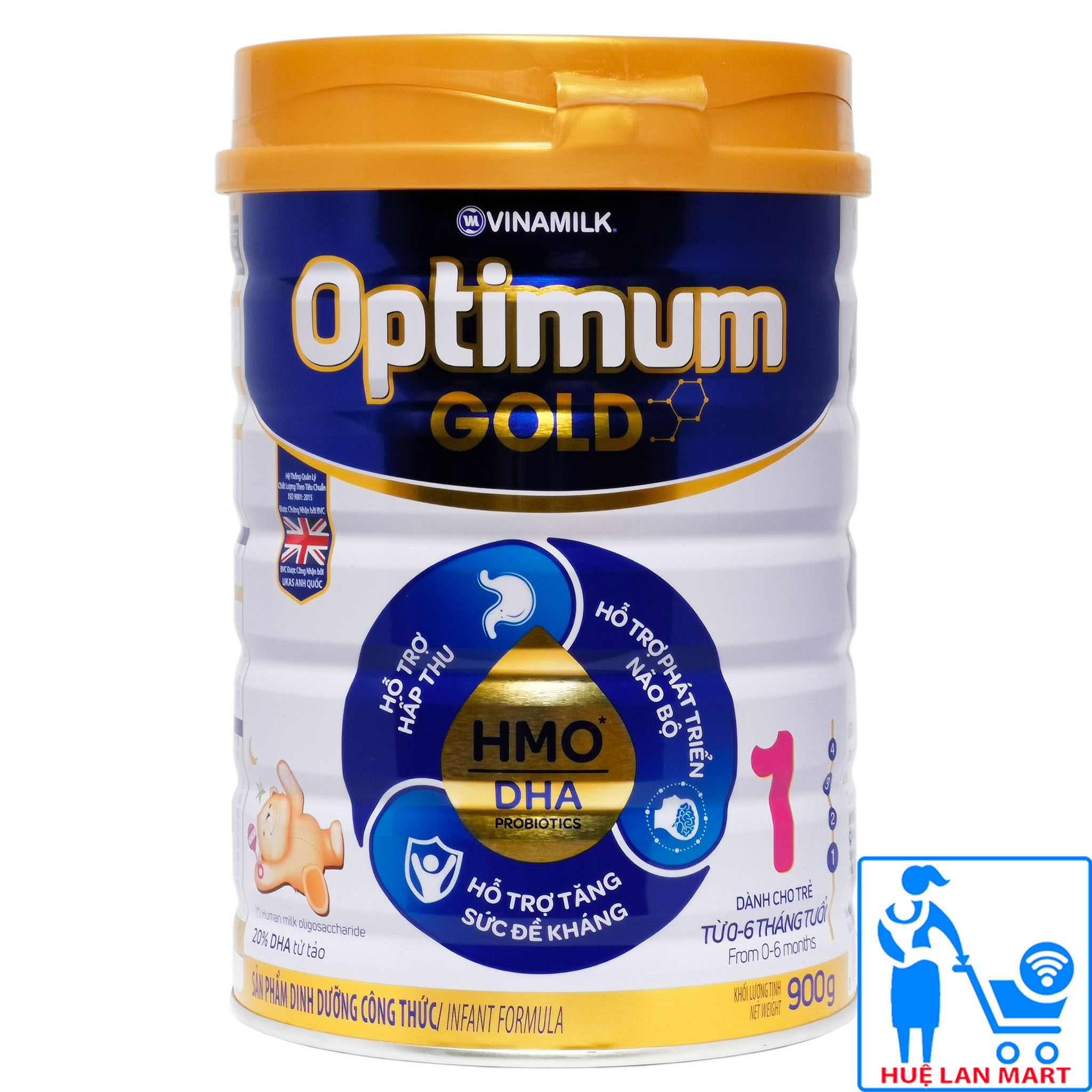 Sữa Bột Vinamilk Optimum Gold 1 - Hộp 900g (Cho trẻ 0~6 tháng tuổi)