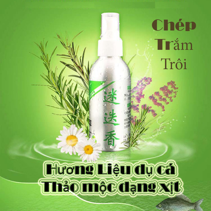 Bình xịt dụ cá hương thảo mộc – Mồi câu dạng xịt câu cá chép, cá rô phi, trắm , trôi - tinh dầu dụ cá, thính câu cá ( Ngu Long )