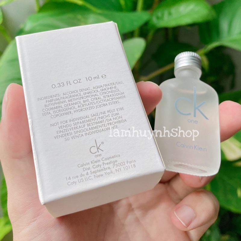 [ CHÍNH HÃNG ] Nước hoa mini CK ONE edt 10ml