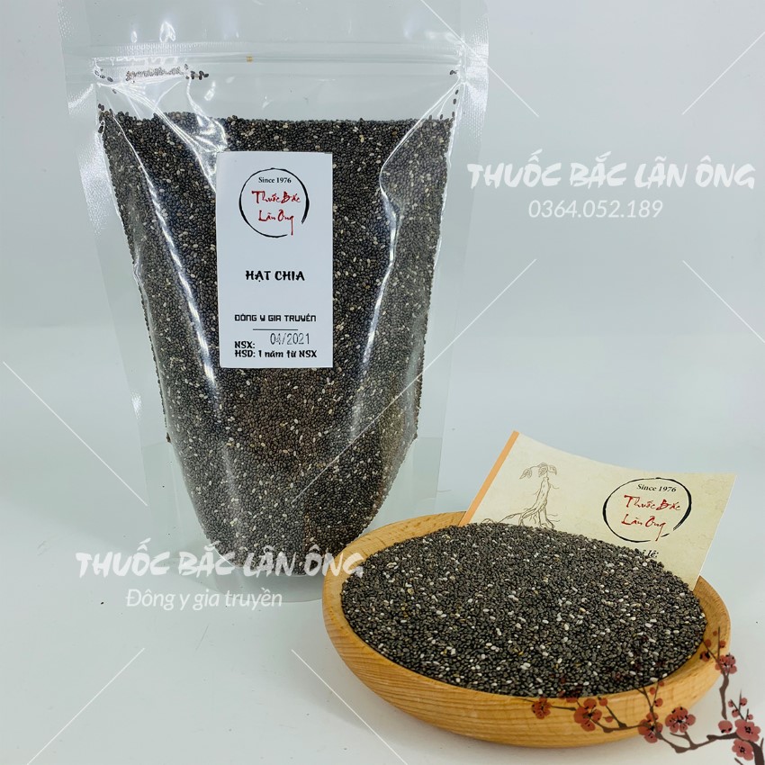 Chia Seeds 500g, Black Chia Seeds, Eat Clean, Used to Make Tea, Make Smoothies, Juice, Cook Beauty Drinks