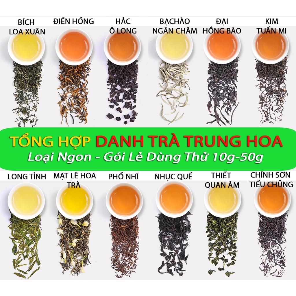 Thập Đại Danh Trà Trung Quốc 5 Gói Dùng Thử