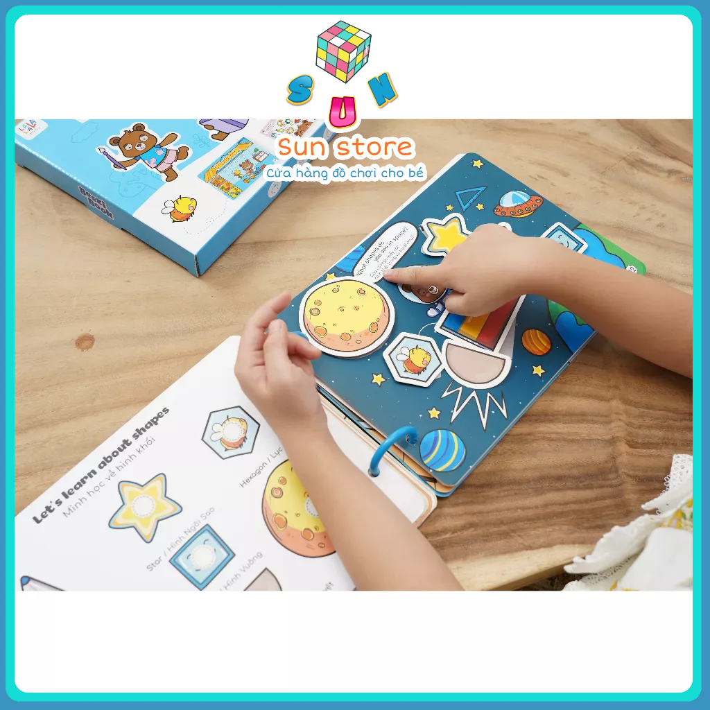 Beezi Book, học liệu bóc dán cho bé, sách bóc dán