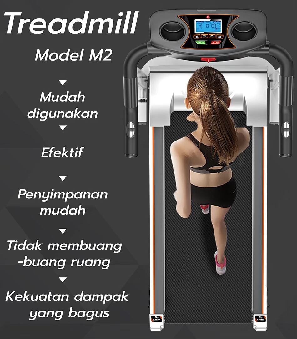 (TRẢ GÓP 0%) B&G Máy chạy bộ điện đơn năng (TREADMILL M2 ) Công xuất 2.0HP
