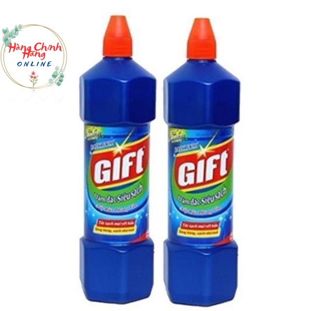 COMBO 2 Chai Nước tẩy rửa bồn cầu Gift 900ml- Đậm Đặc -Siêu Sạch -Cực Nhanh