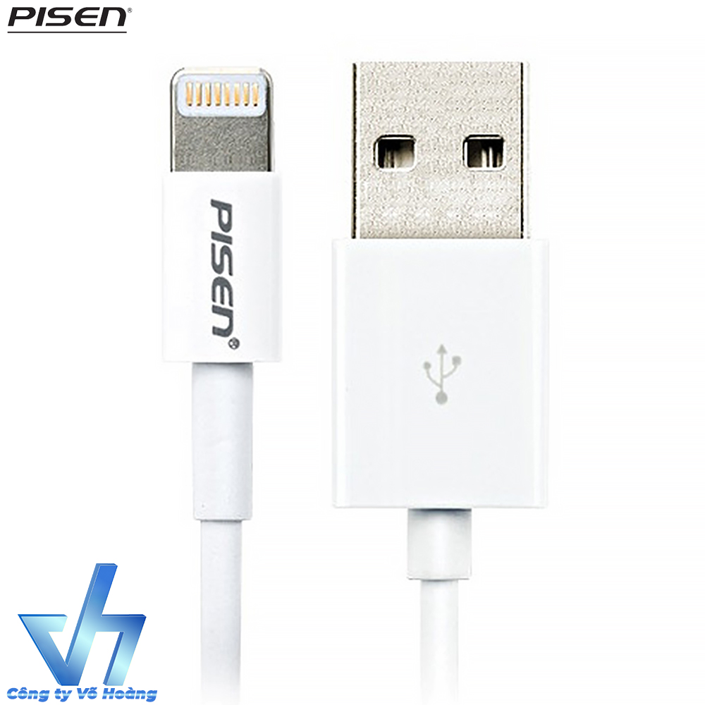 Cáp sạc Pisen dành cho iPhone 7 / iPhone 7s (Trắng)