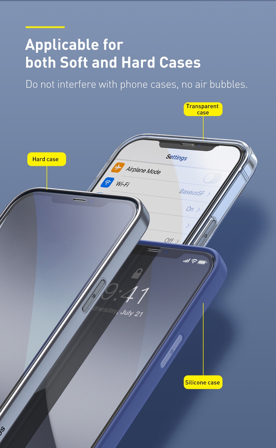 iPhone 12 Pro Max, Miếng Dán Kính Cường Lực Baseus Full Màn Hình Cho iPhone 12 Pro Max, Dán màn Hình Cho iPhone