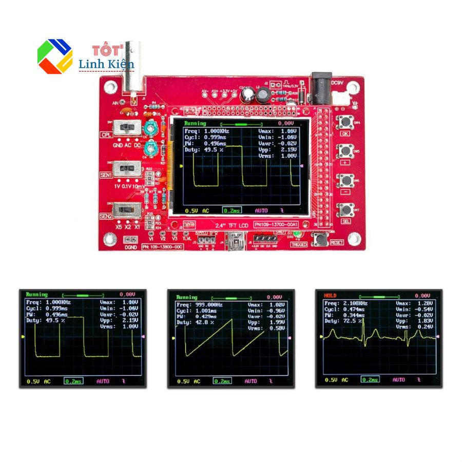 Máy Hiện Sóng Mini Digital Oscilloscope DSO138 Màn TFT 2.4"