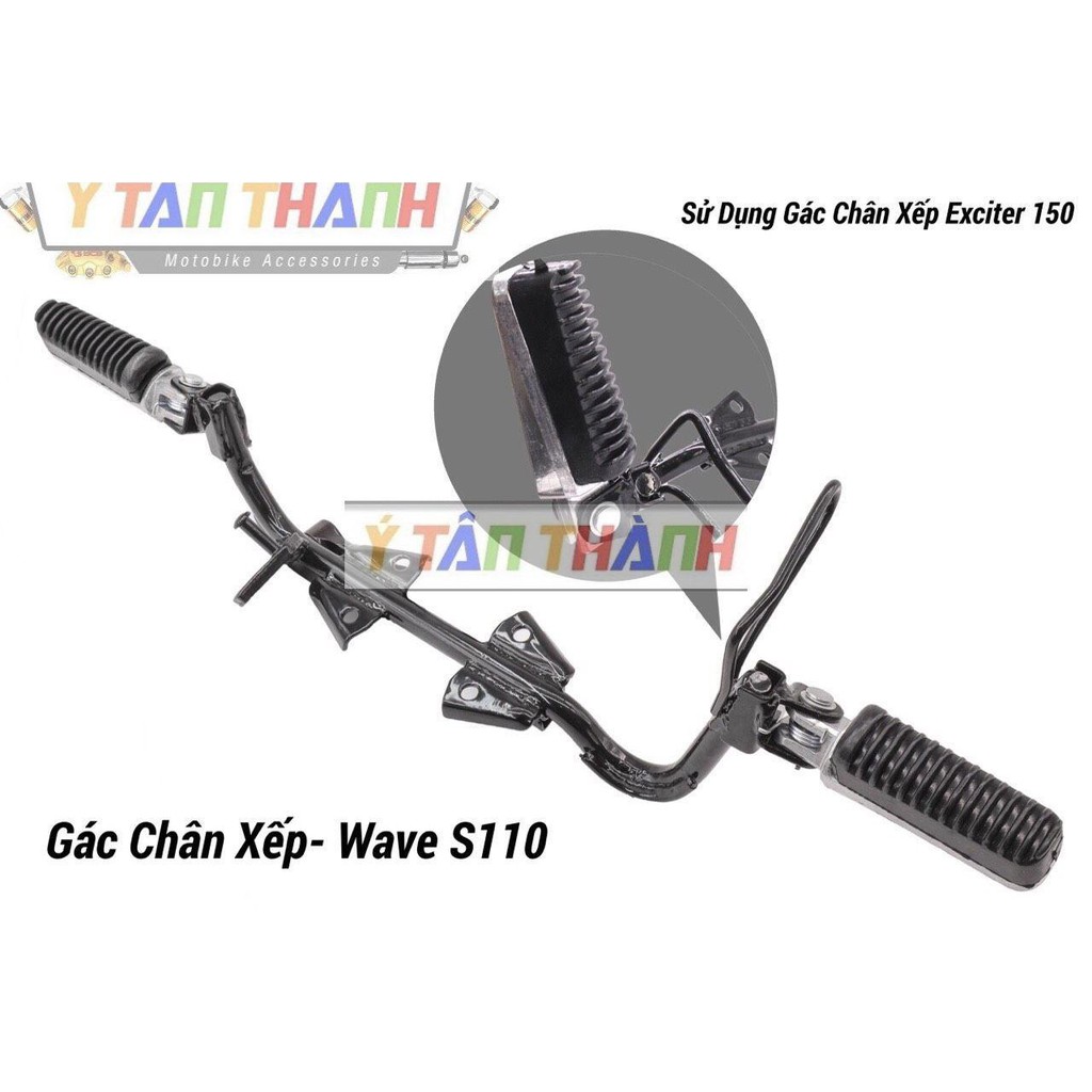 Gác Chân Gập Gù Gắn Xe Wave S110