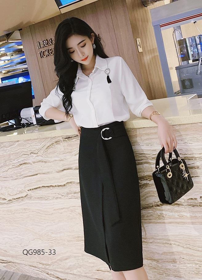 QG985 -CHÂN VÁY CÔNG SỞ THIẾT KẾ CAO CẤP