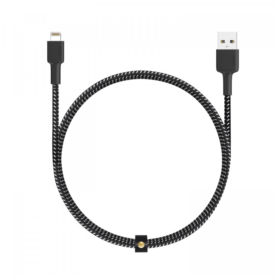 Cáp sạc nhanh cho Iphone hiệu AUKEY CB-BAL3, Nilon, MFI, dài 1.2m