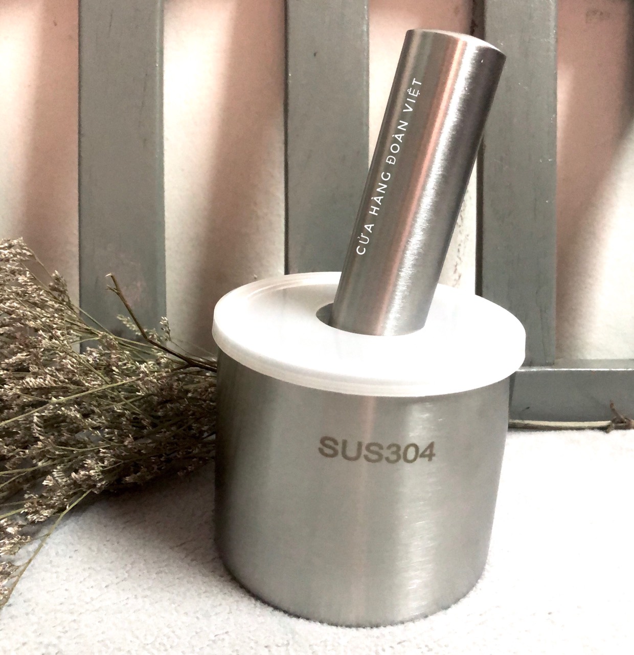 [SALE] Bộ CỐI CHÀY INOX SUS 304 h`VUÔNG có NẮP. Dụng cụ nhà bếp Chày giã nghiền thực phẩm tỏi tiêu ĐA NĂNG Chày cối là dụng cụ thiết yếu mọi gia đình và Nhà hàng