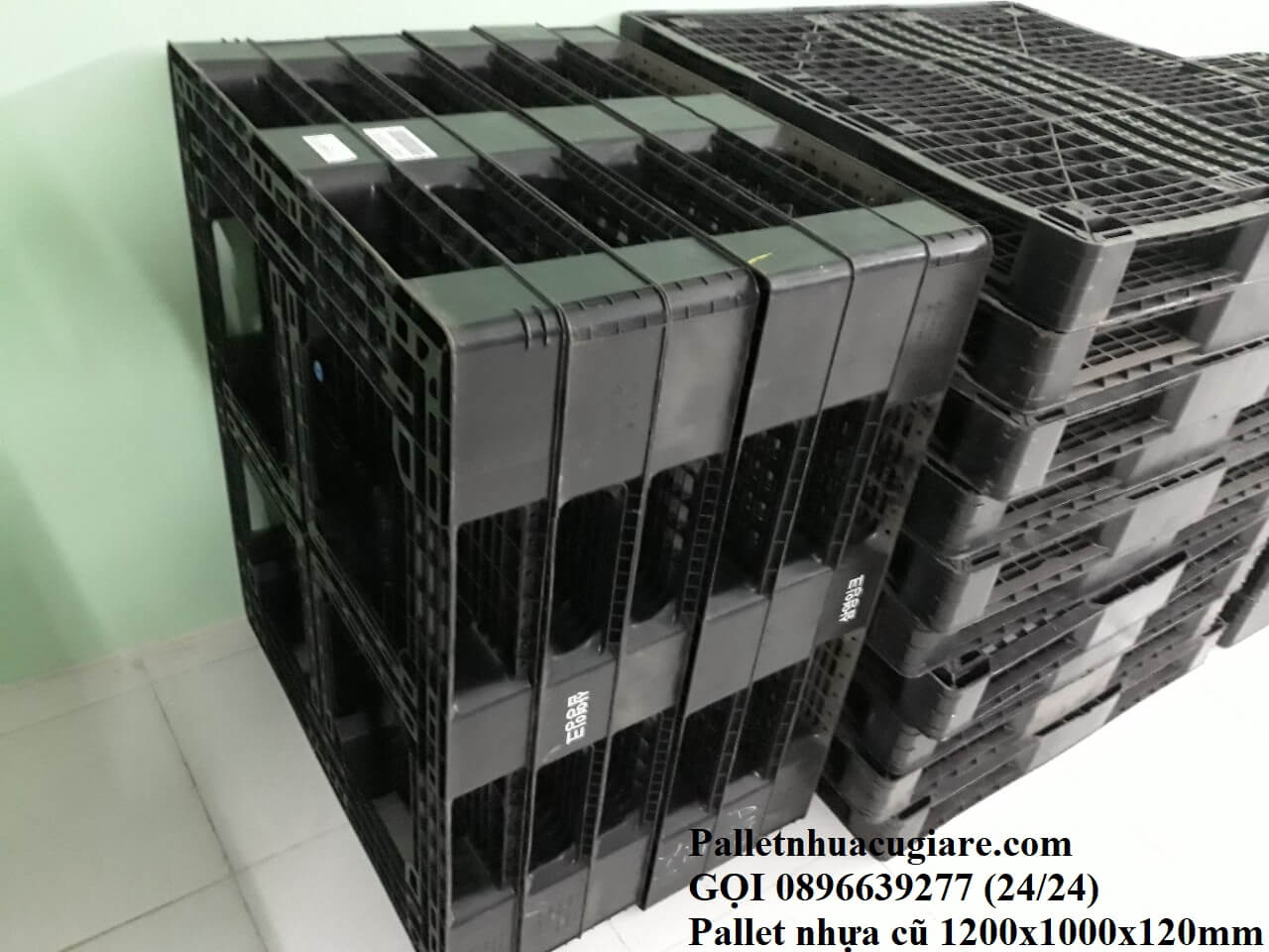 Pallet nhựa cũ 1200x1000x120mm
