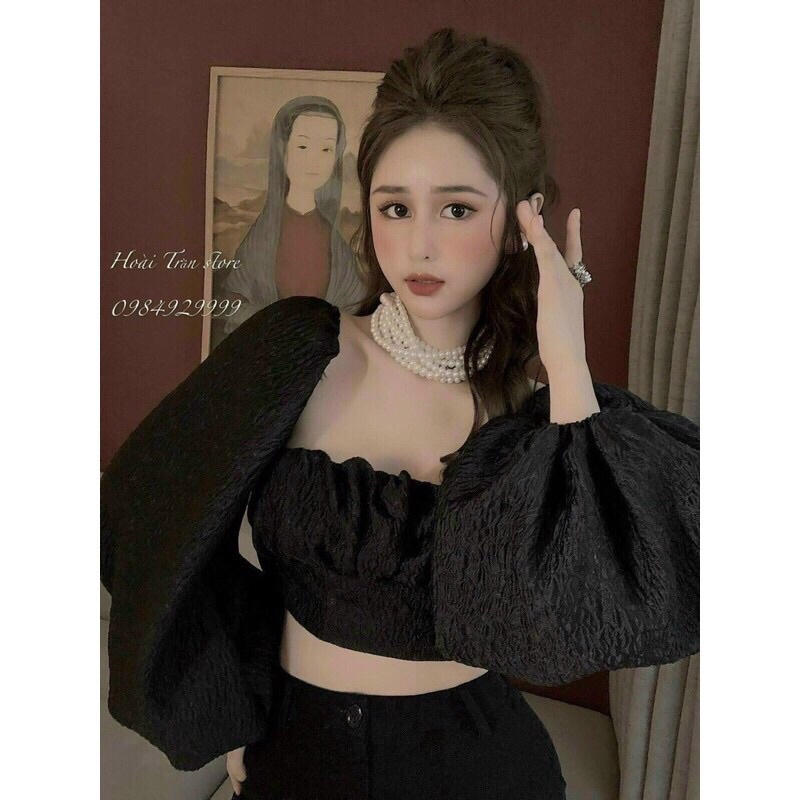 ÁO TIỂU THƯ TAY PHỒNG CỘT NƠ M1