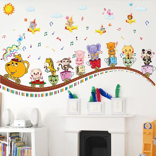 Decal dán tường đoàn tàu thần đèn ( 1m8*1m2)