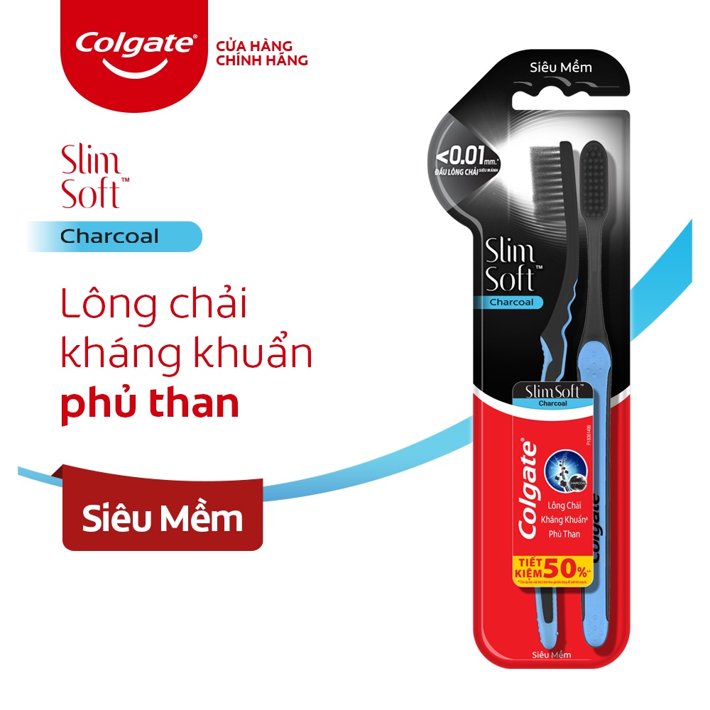 Colgate Slim Soft Charcoal -Bàn chải than mềm mảnh 2C