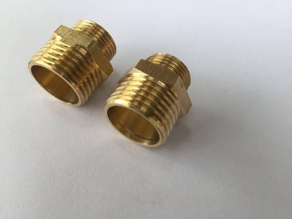 2 chiếc kép đồng ren ngoài 21mm-16mm