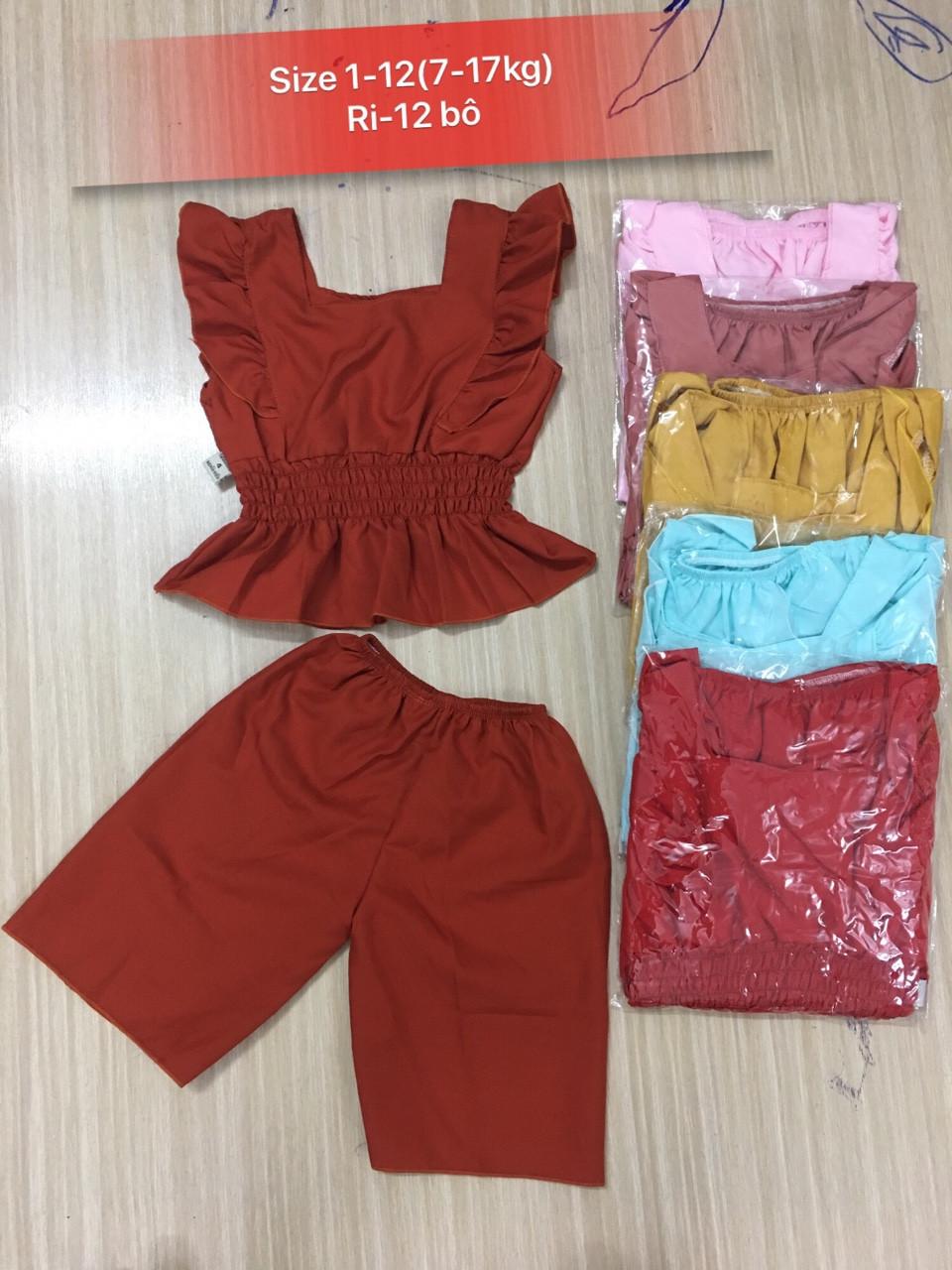 Combo 3 bộ đồ kiểu cho bé gái  7-17kg
