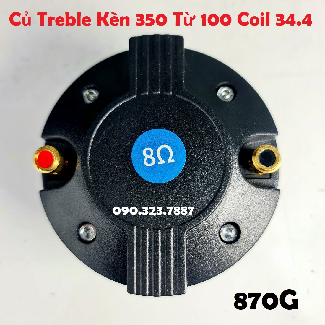 Củ loa treble kèn: 350 từ 100 coil 34.4 & 450 từ 120 coil 44.4