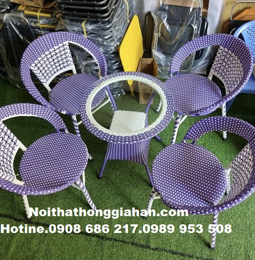 Bộ bàn ghế cafe sân vườn HGH