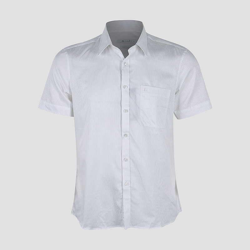 Áo sơ mi nam ngắn tay NOVELTY sọc trắng