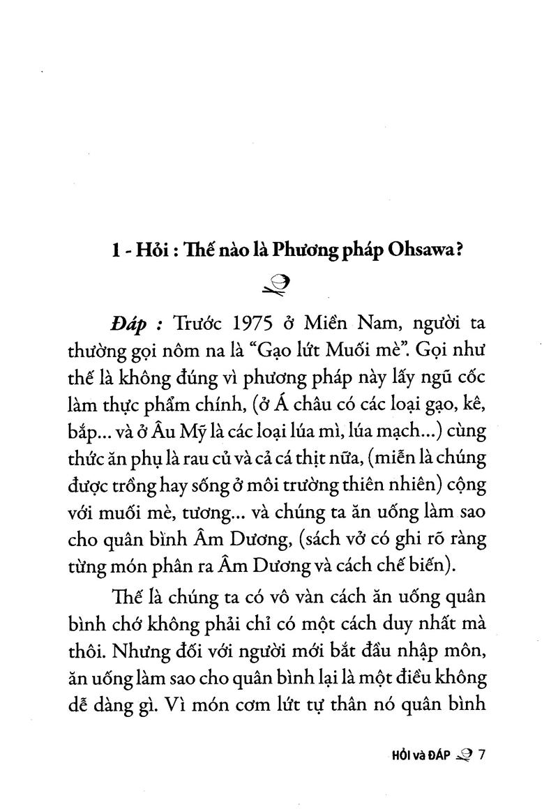 [HCM]Phương Pháp Ohsawa - Hỏi Và Đáp