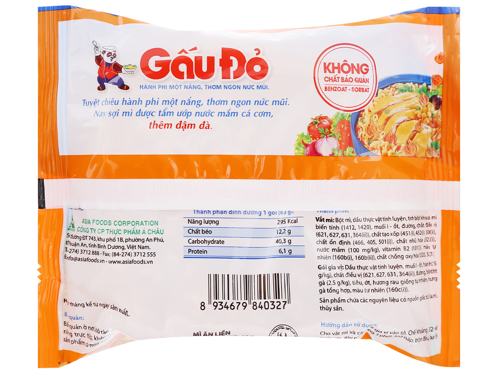Combo 10 gói mì gấu đỏ gà sợi phở