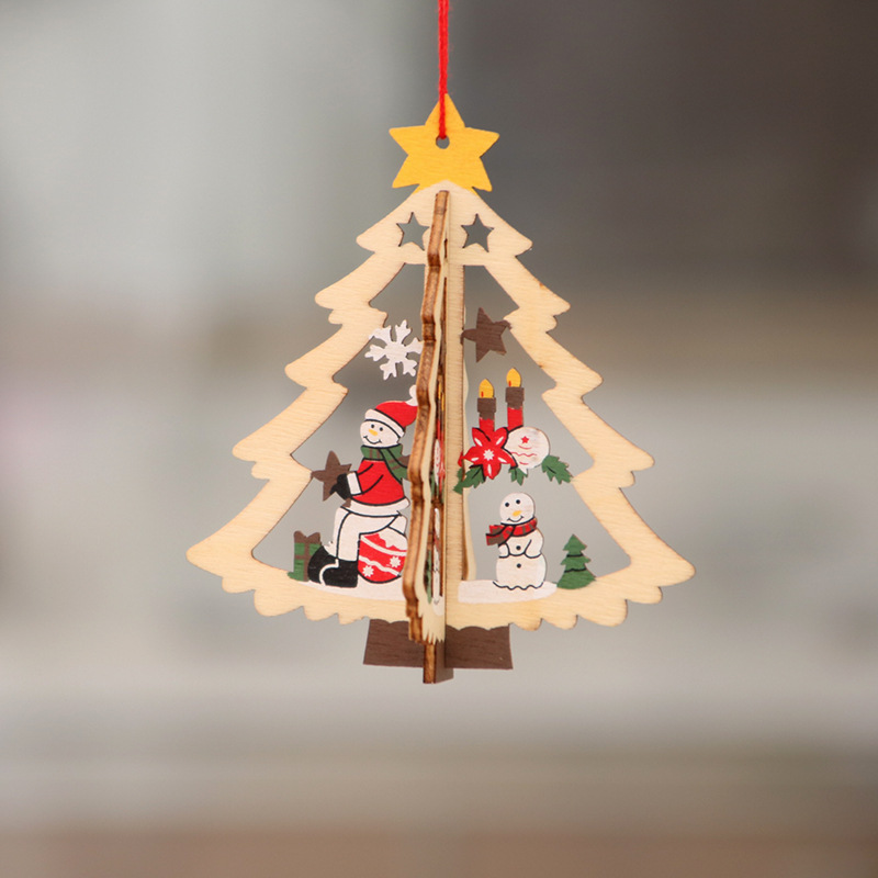 Đồ treo gỗ trang trí giáng sinh, cây thông noel