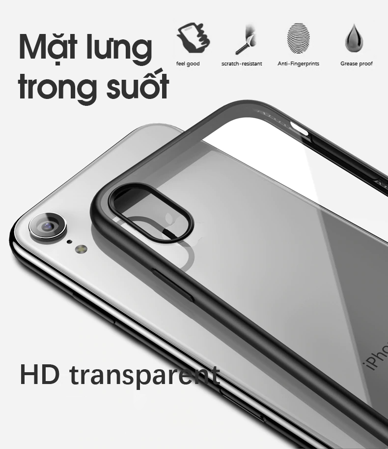 [Hỏa Tốc HCM] Ốp lưng IPAKY iPhone 11/ 11 Pro/ 11 Pro Max - Mặt lưng Trong, VIỀN MÀU MỎNG