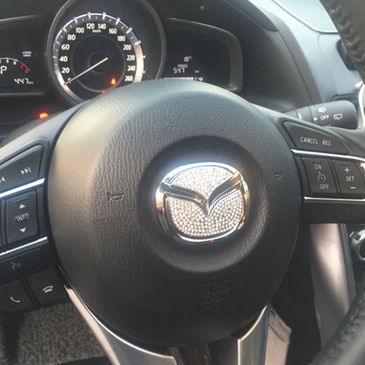 Logo Đính Đá Gắn Vô Lăng Mazda