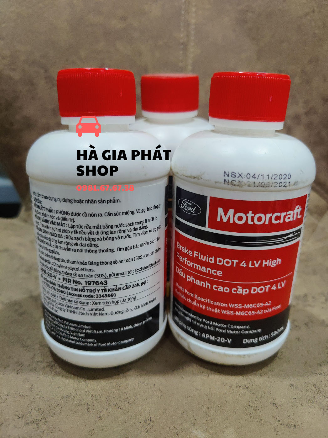 [Chính hãng] Dầu thắng DOT 4 FORD - Brake Fluid DOT 4 High Performance
