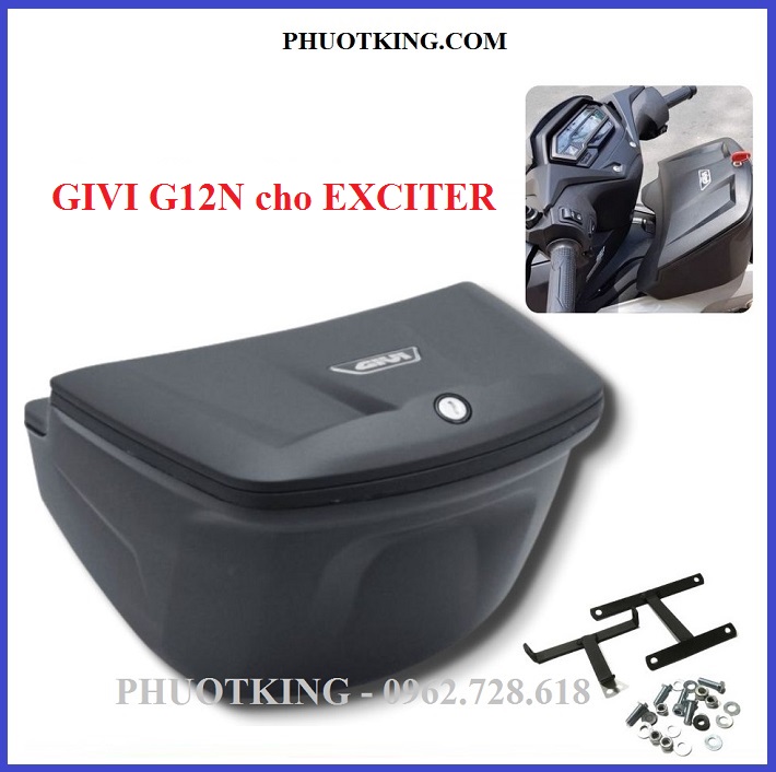 Thùng giữa givi g12n kèm pad cho xe exciter 135/ exciter 150