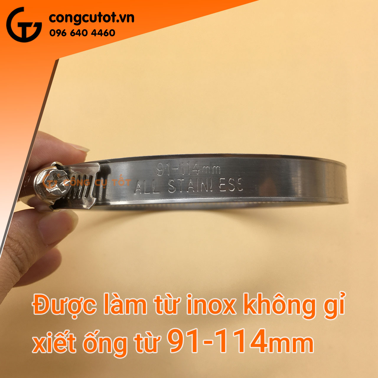 6 Cái đai xiết inox các cỡ 13-114mm