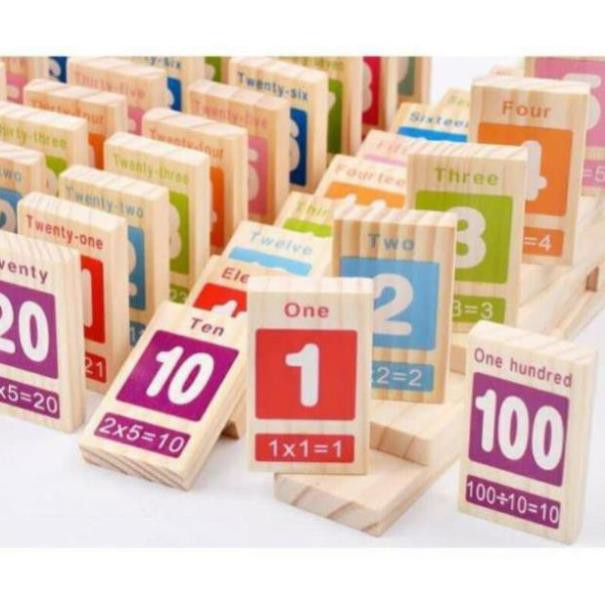 [RẺ VÔ ĐỊCH] BỘ DOMINO 100 SỐ HỌC KÈM TOÁN, TIẾNG ANH