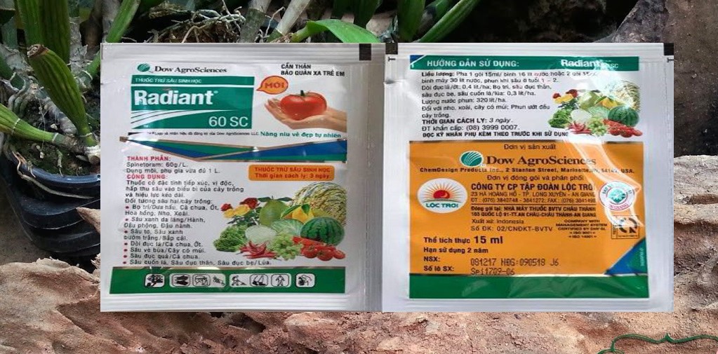 THUỐC TRỪ BỌ TRĨ SÂU TƠ RADIANT(TRÁI CÀ)